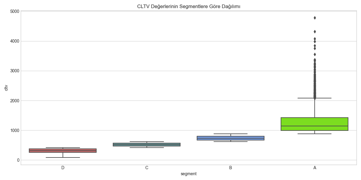 CLTV Değerlerinin Segmentlere Göre Dağılımı